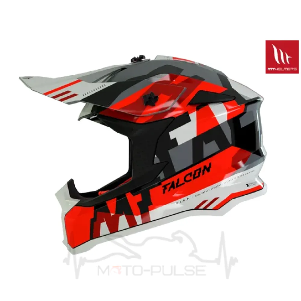 Мотошолом MT Falcon MX802 Arya A5 Red/Black/White M